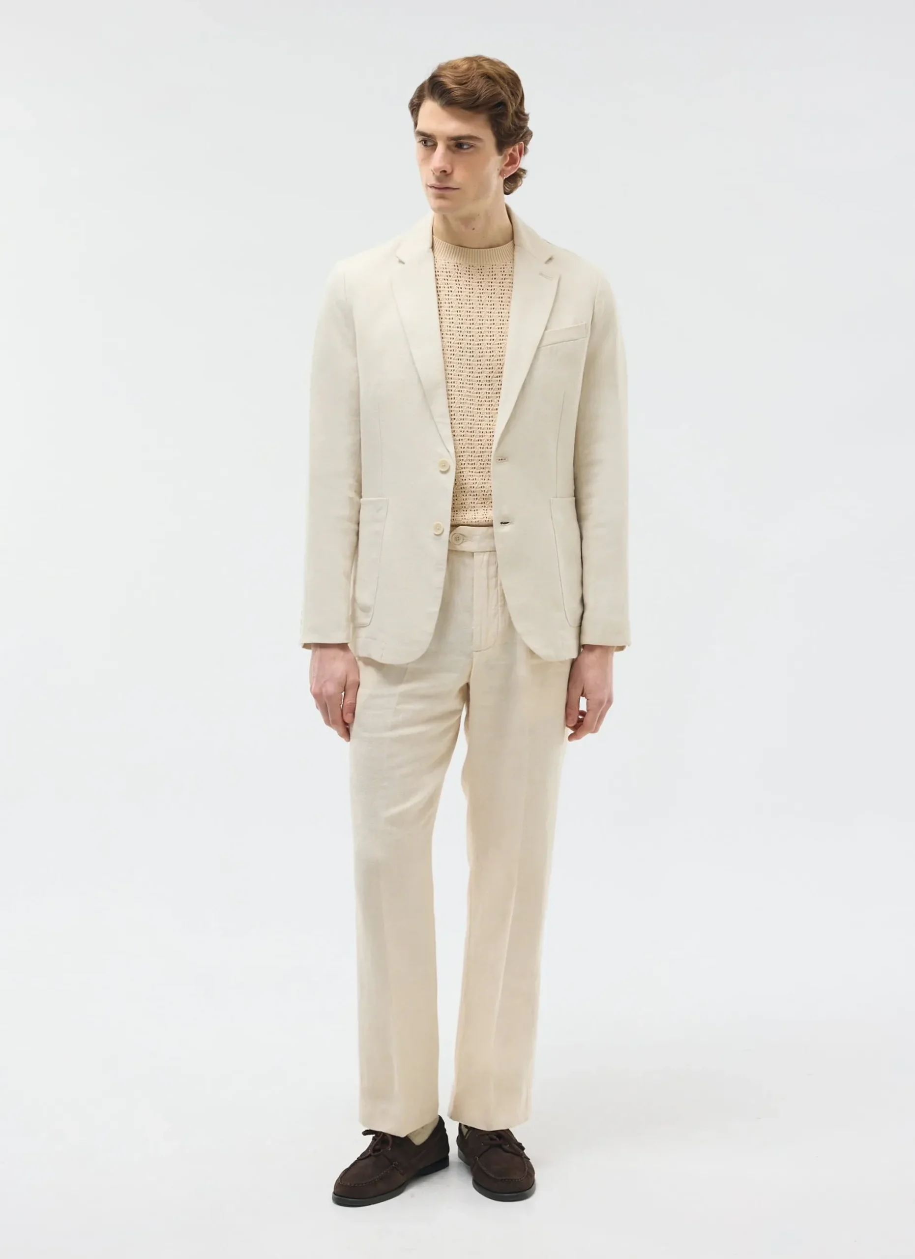 Percival Linen Blazers & Jackets|Race Day Suits^Tailored Linen Blazer Cream