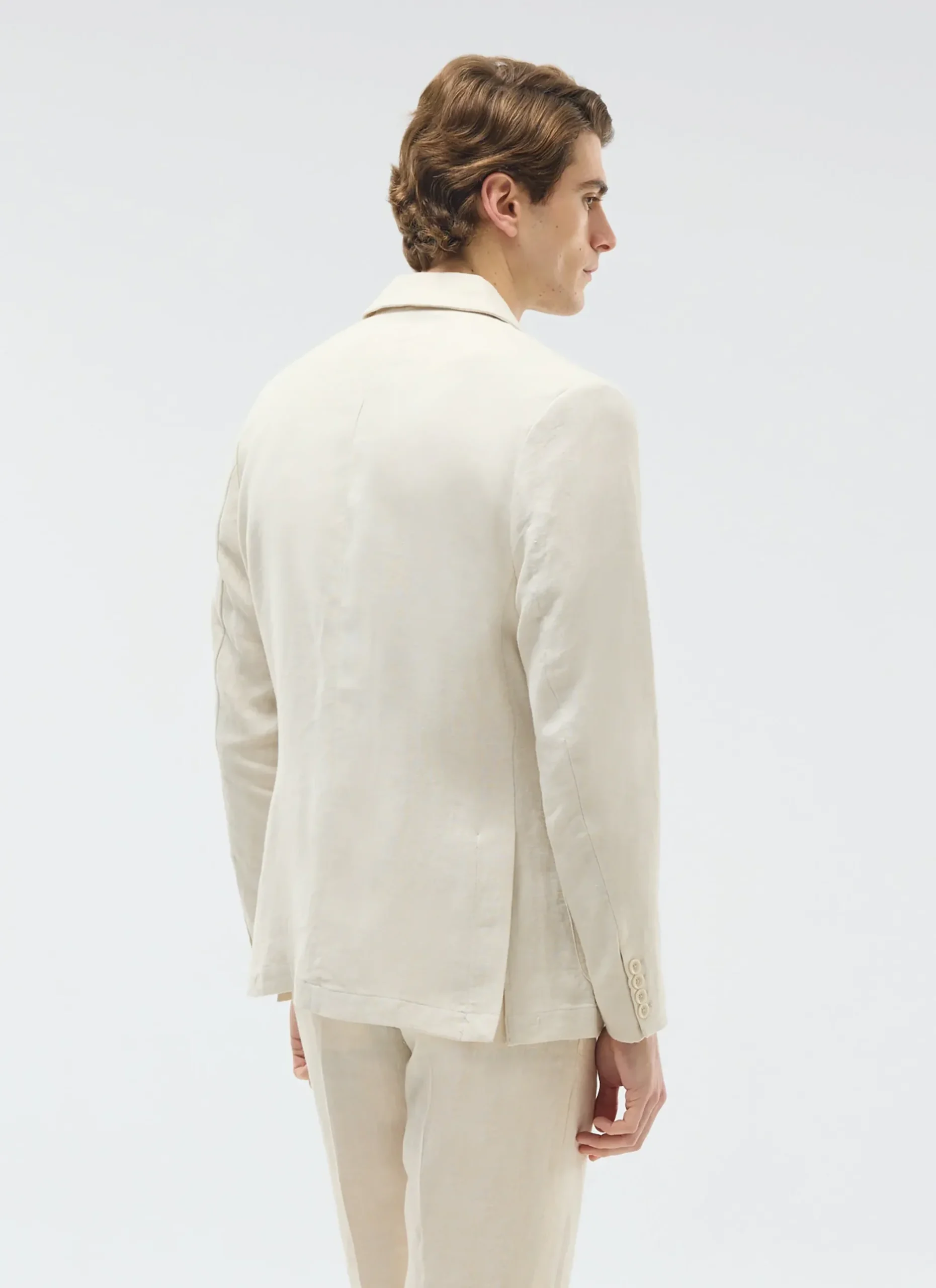 Percival Linen Blazers & Jackets|Race Day Suits^Tailored Linen Blazer Cream