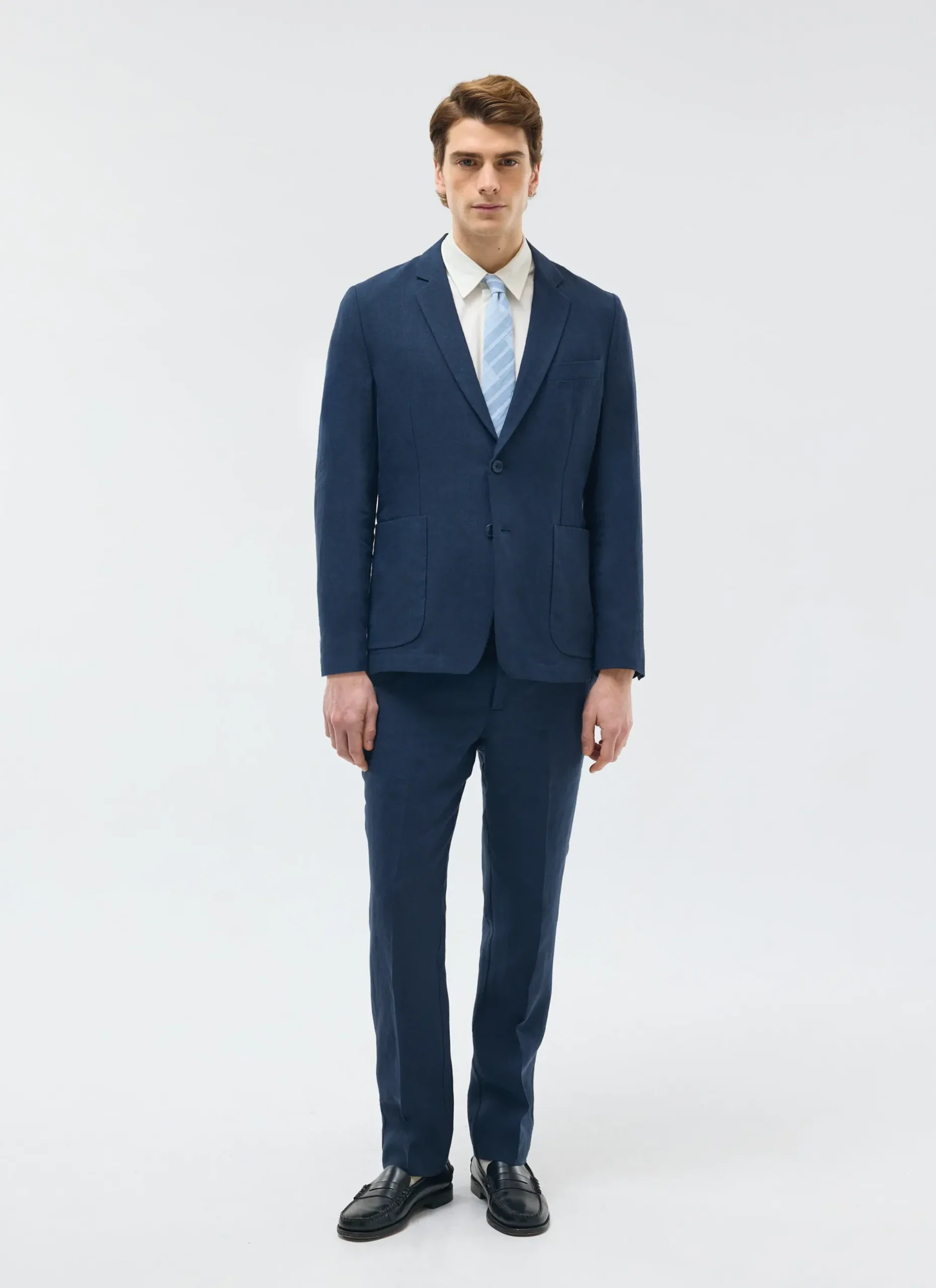 Percival Linen Blazers & Jackets|Race Day Suits^Tailored Linen Blazer Navy