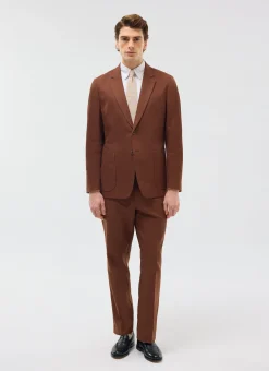 Percival Linen Blazers & Jackets|Race Day Suits^Tailored Linen Blazer Brown