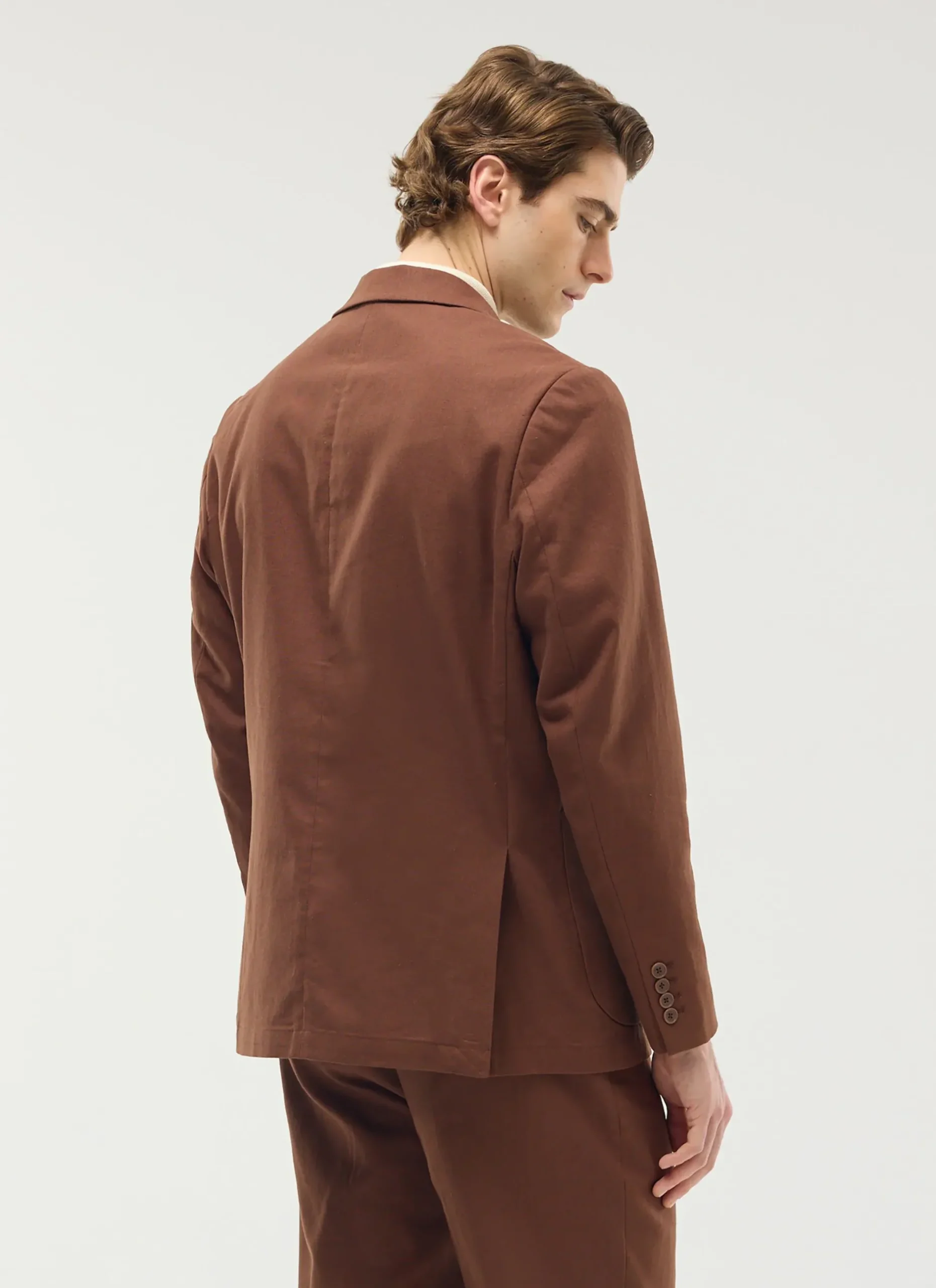 Percival Linen Blazers & Jackets|Race Day Suits^Tailored Linen Blazer Brown