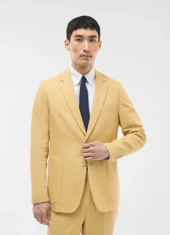 Percival Linen Blazers & Jackets|Race Day Suits^Tailored Linen Blazer Tan