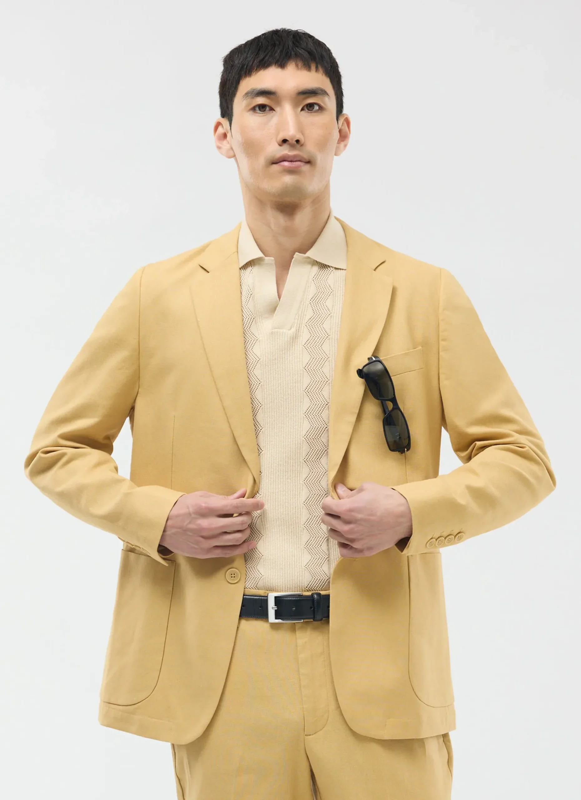 Percival Linen Blazers & Jackets|Race Day Suits^Tailored Linen Blazer Tan