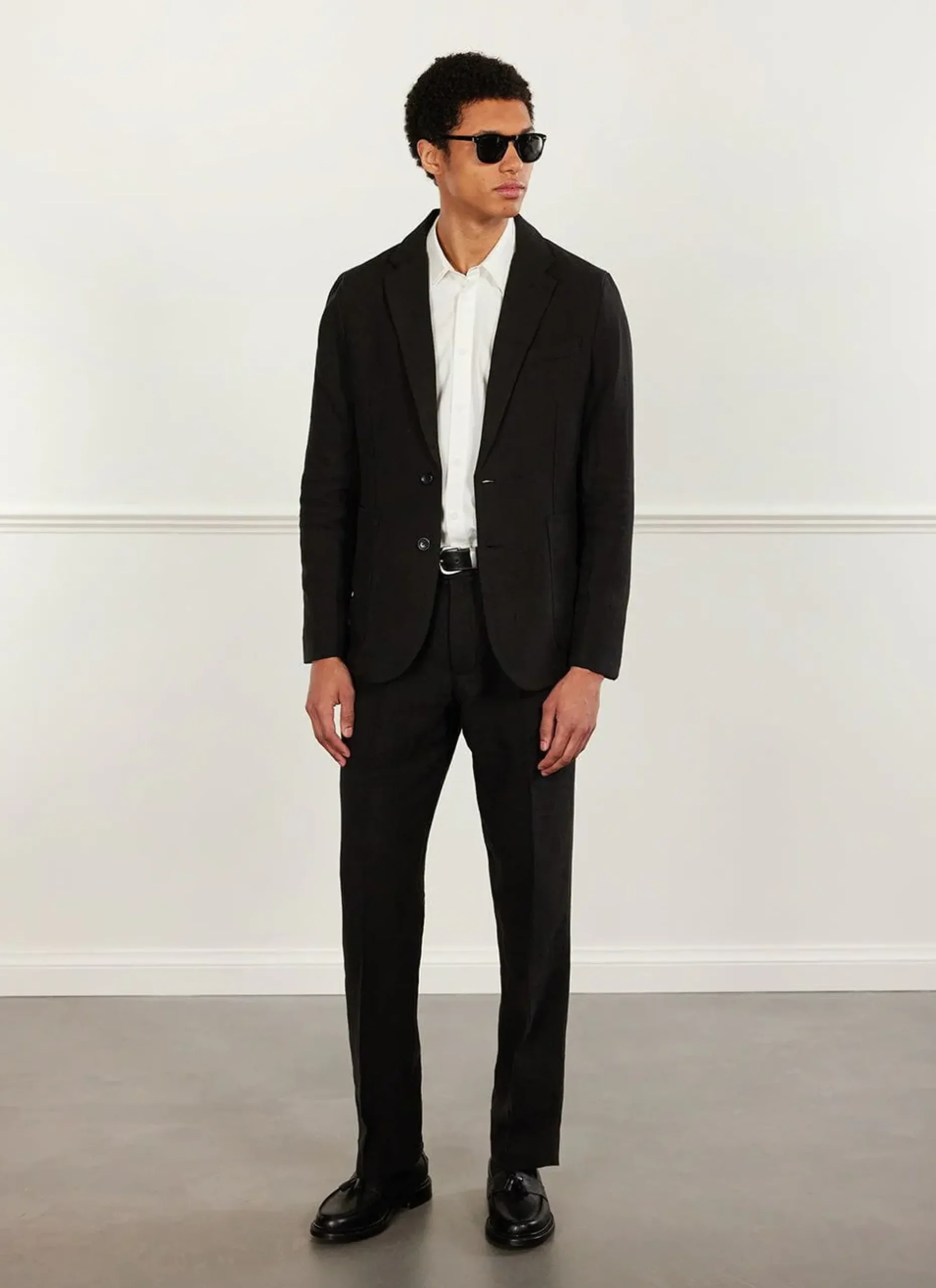 Percival Linen Blazers & Jackets|Race Day Suits^Tailored Linen Blazer Black