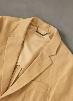 Percival Linen Blazers & Jackets|Race Day Suits^Tailored Linen Blazer Camel