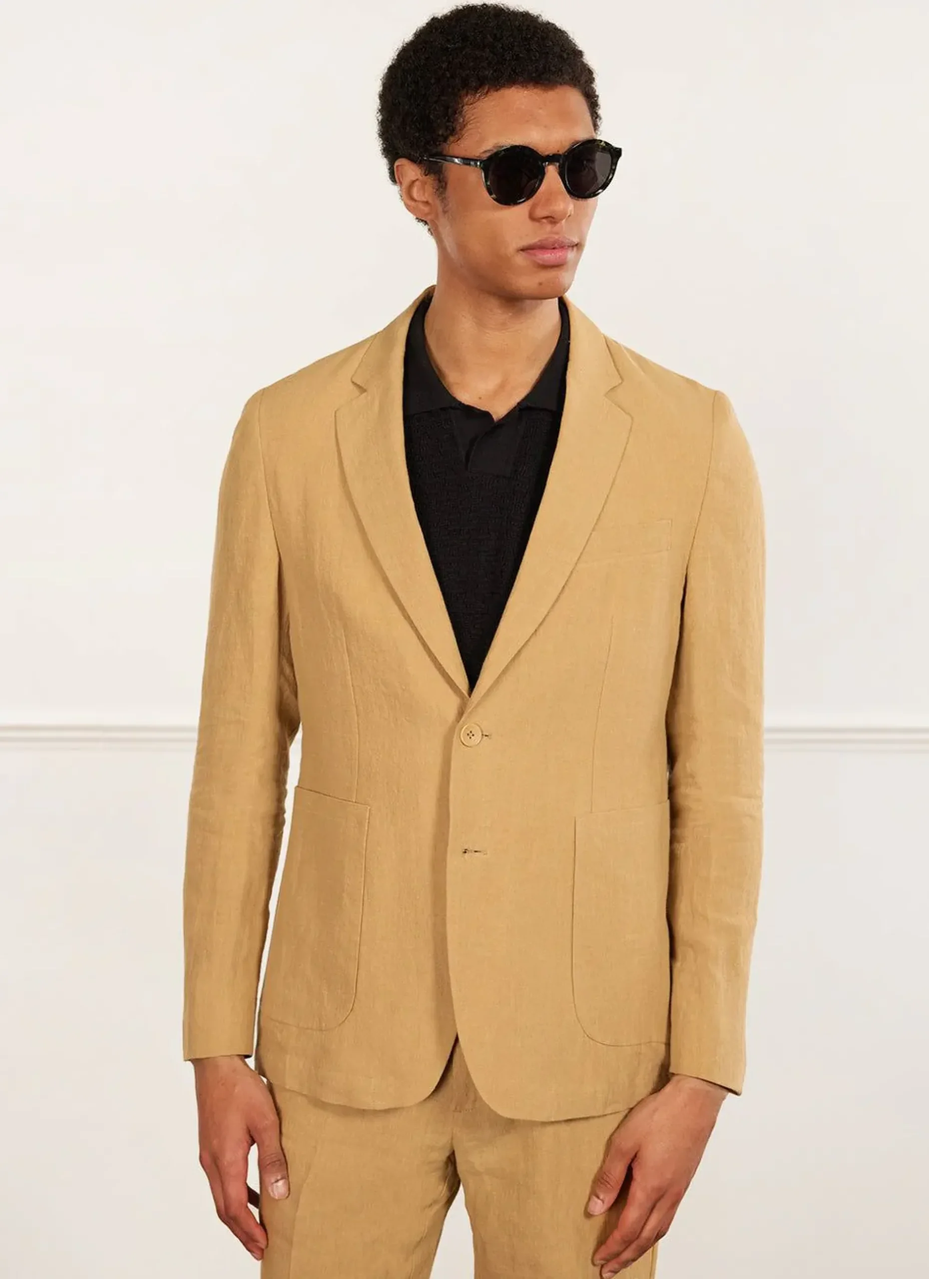 Percival Linen Blazers & Jackets|Race Day Suits^Tailored Linen Blazer Camel