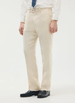 Percival Linen Trousers|Suit Trousers^Tailored Linen Trousers Cream