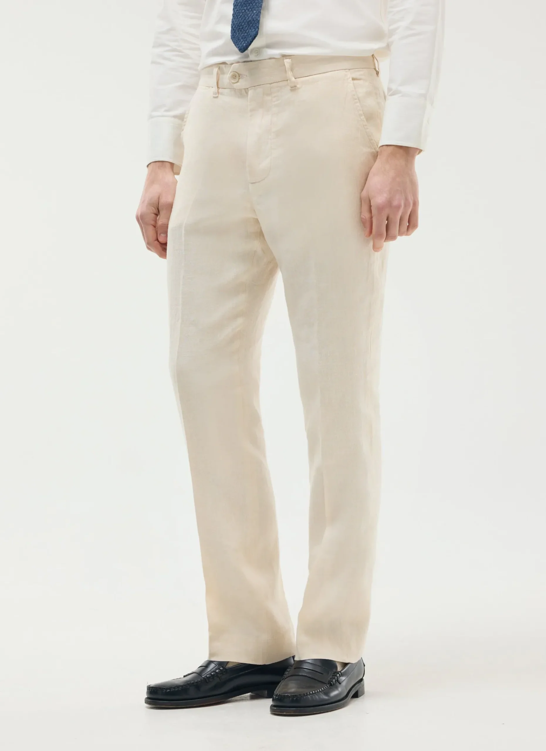 Percival Linen Trousers|Suit Trousers^Tailored Linen Trousers Cream