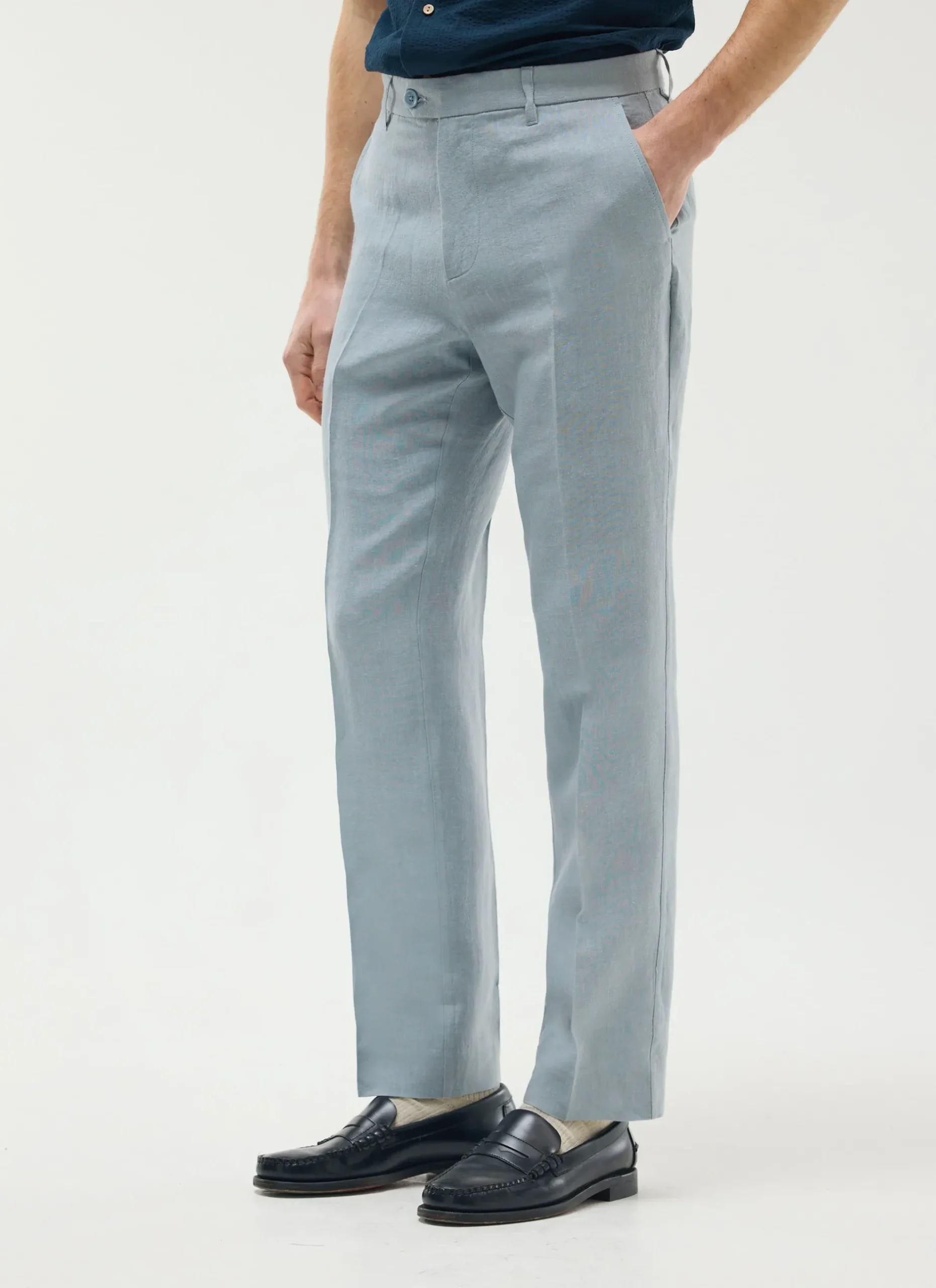 Percival Linen Trousers|Suit Trousers^Tailored Linen Trousers Light Blue
