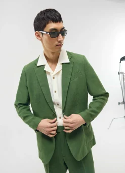 Percival Linen Suits|Linen Suits^Tailored Linen Trousers Forest