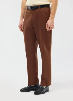 Percival Straight Leg Trousers|Linen Trousers^Tailored Linen Trousers Brown