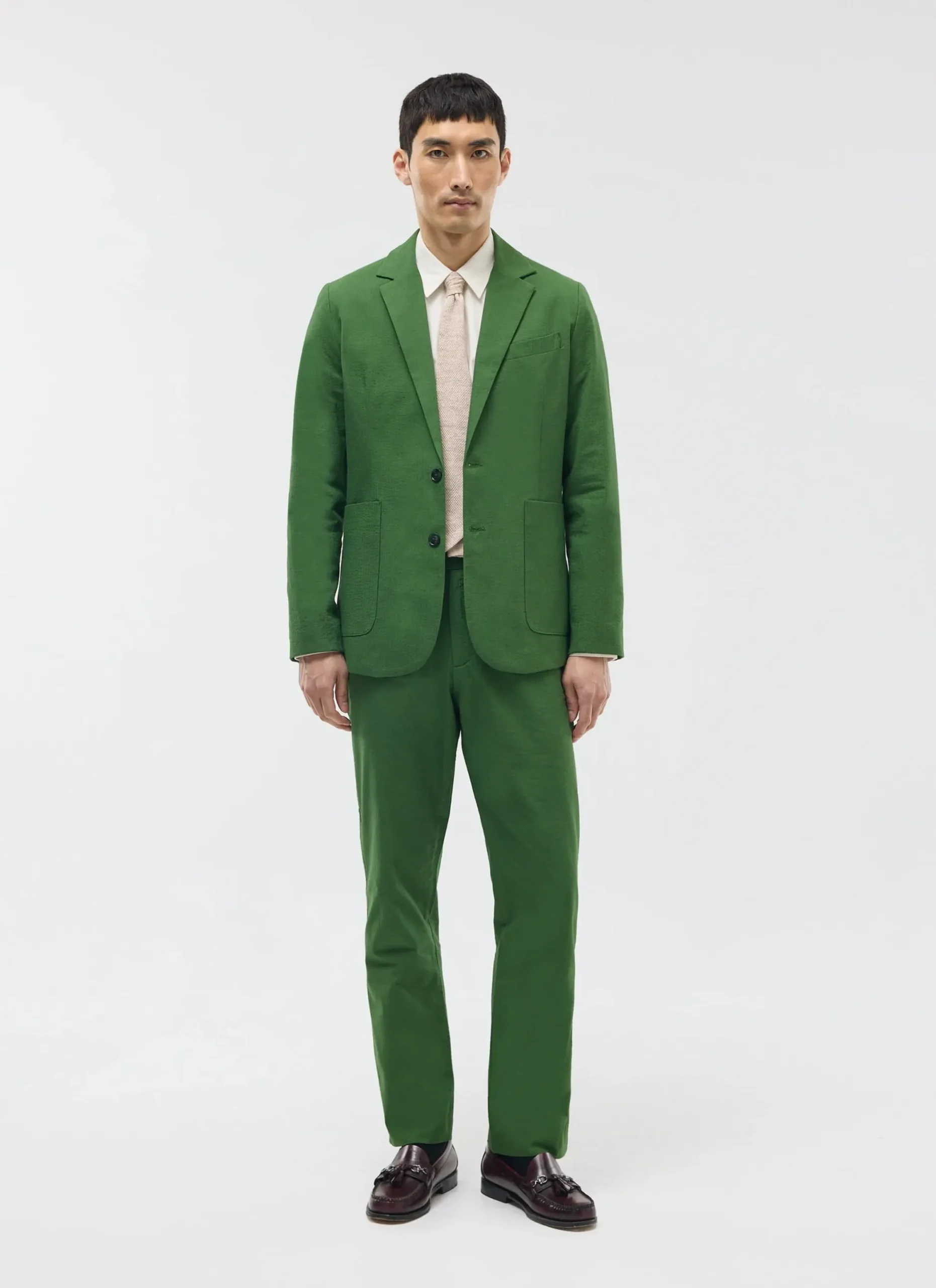 Percival Seersucker Suits|Race Day Suits^Tailored Seersucker Blazer Forest