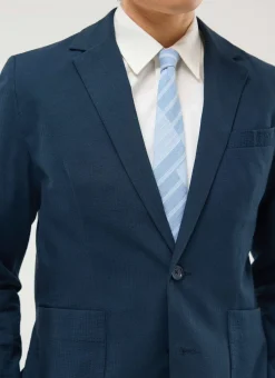 Percival Seersucker Suits|Work Suits^Tailored Seersucker Blazer Navy