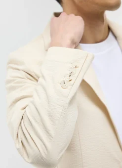 Percival Seersucker Suits|Race Day Suits^Tailored Seersucker Blazer Cream