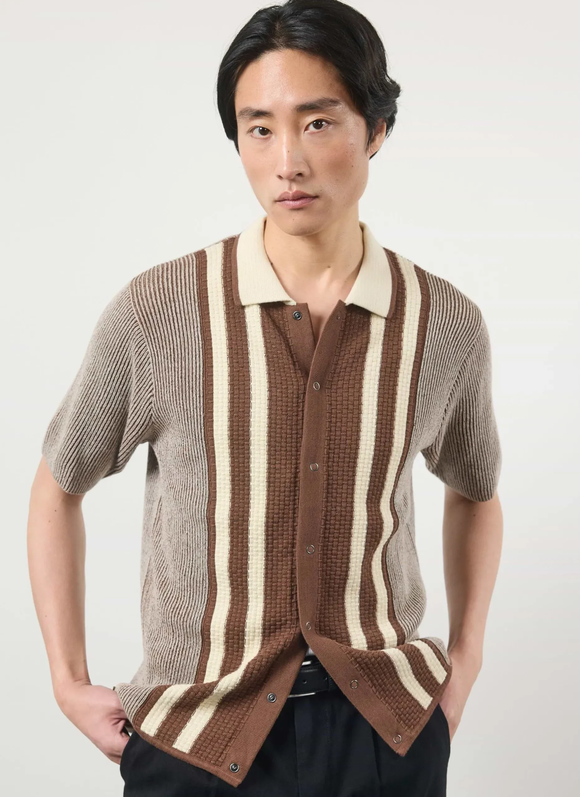 Percival Knitted Shirts|Knitted Polo Shirts & Knitted Shirts^Teramo Knitted Polo Shirt Ecru