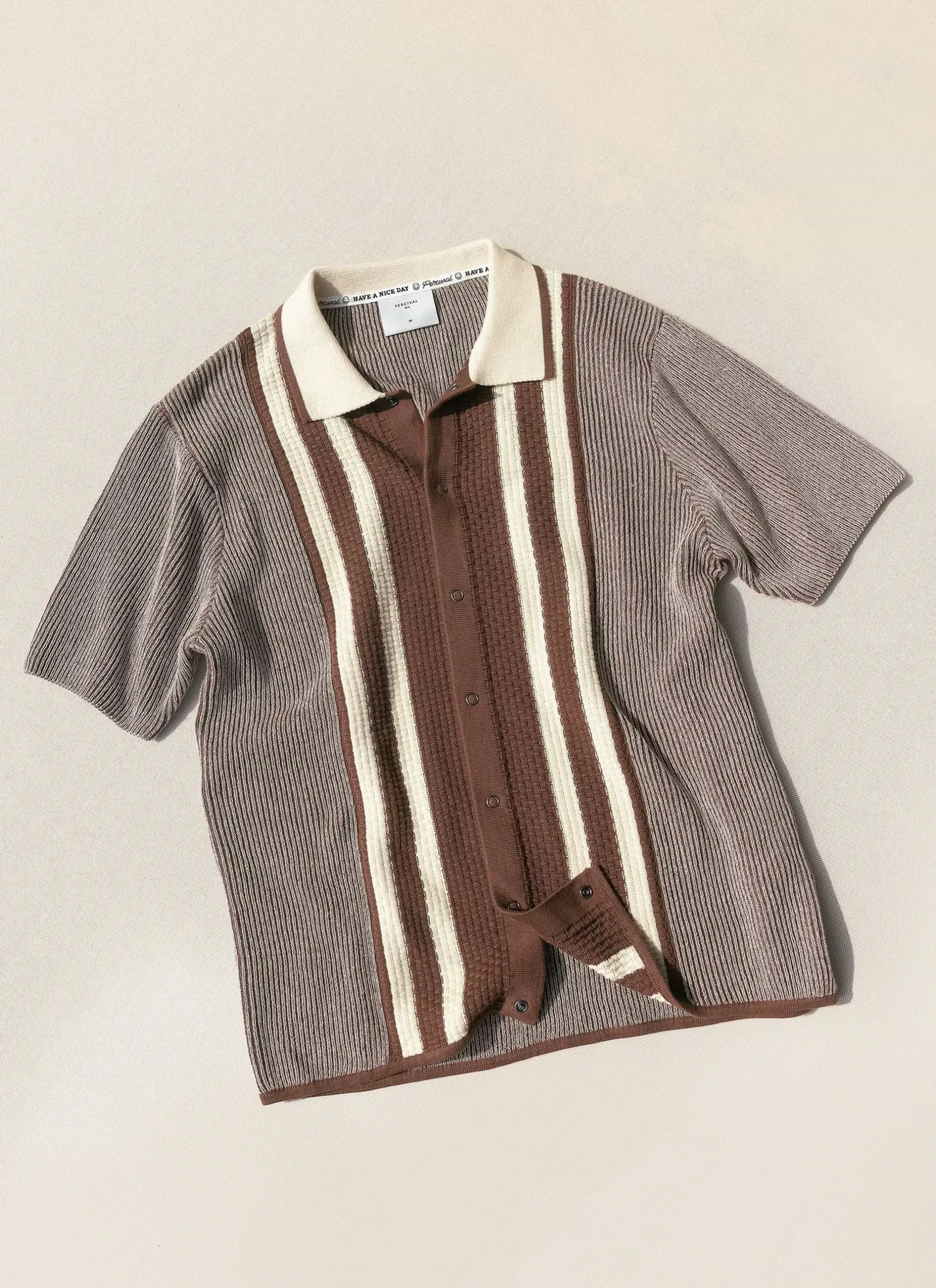 Percival Knitted Shirts|Knitted Polo Shirts & Knitted Shirts^Teramo Knitted Polo Shirt Ecru