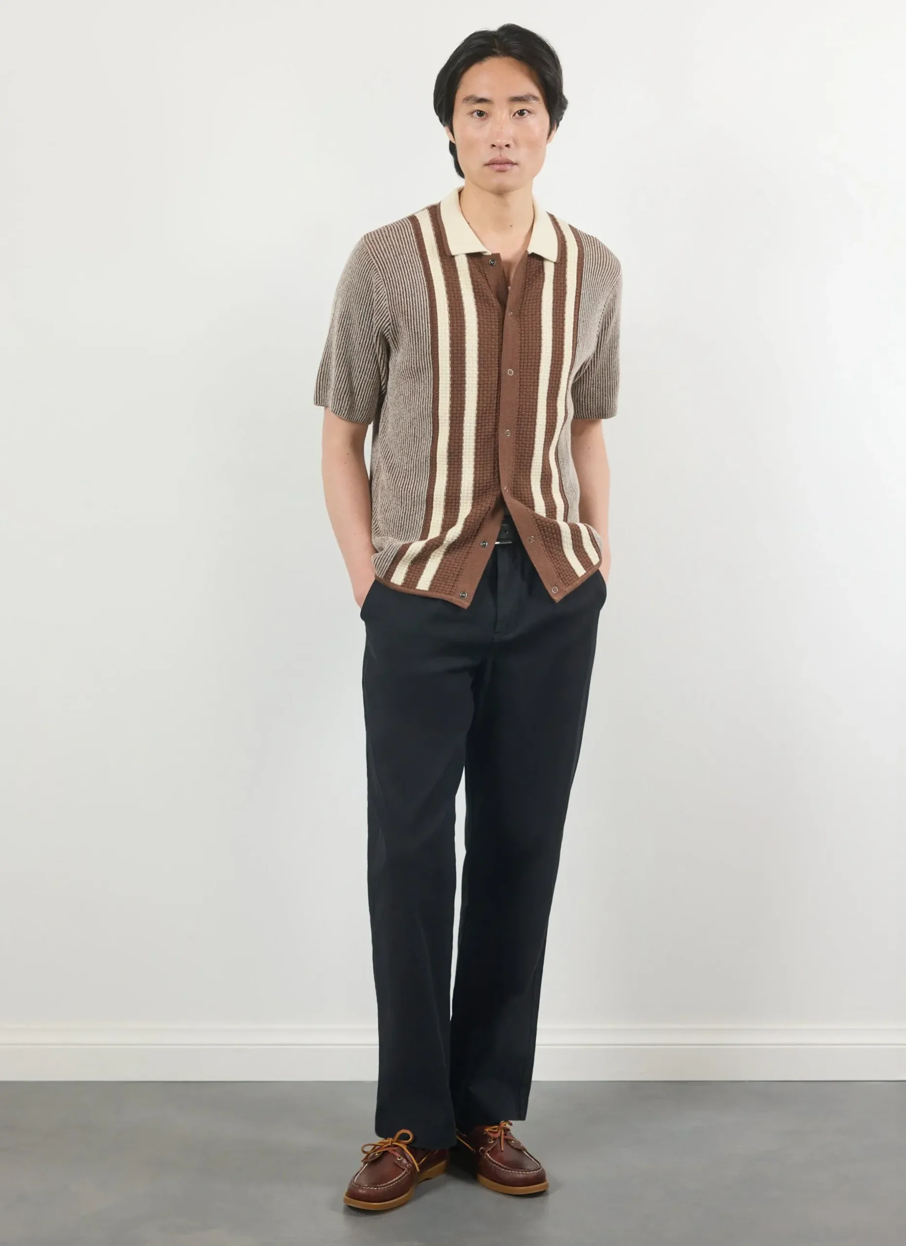 Percival Knitted Shirts|Knitted Polo Shirts & Knitted Shirts^Teramo Knitted Polo Shirt Ecru