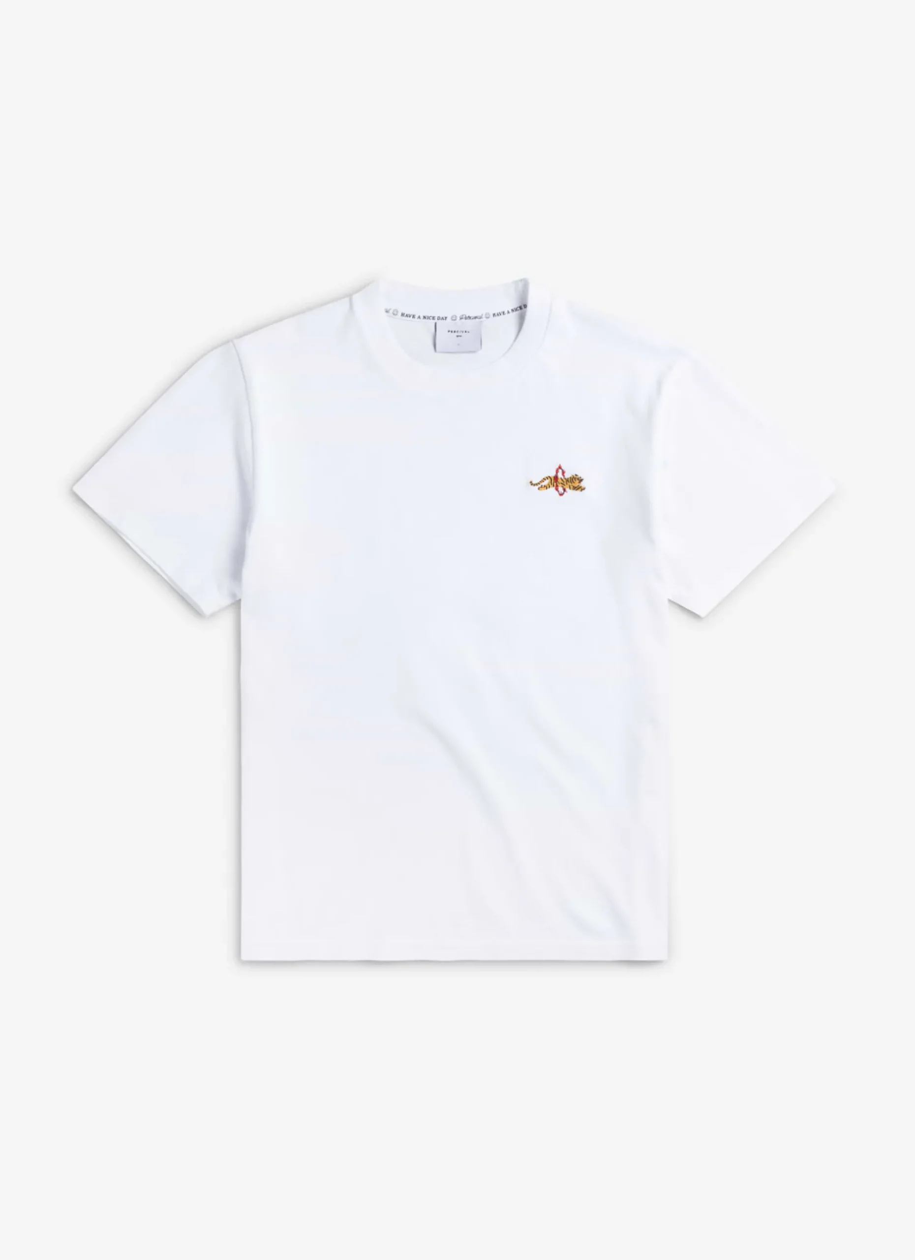 Percival White T-Shirts|Regular Fit T-Shirts^Tiger T Shirt White