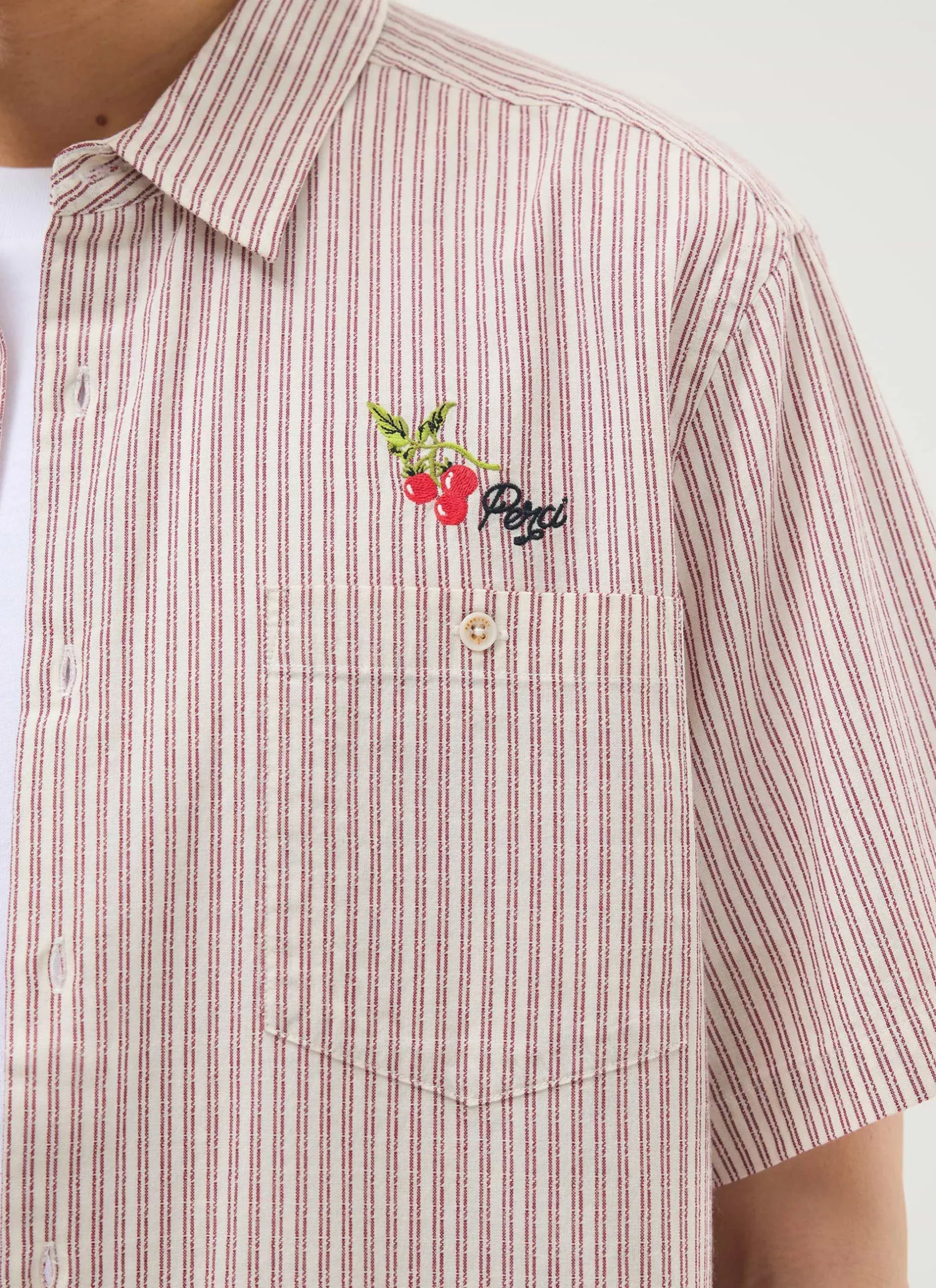 Percival Short Sleeve Shirts|Boxy Shirts^Tomato Boxy Clerk Shirt Ecru