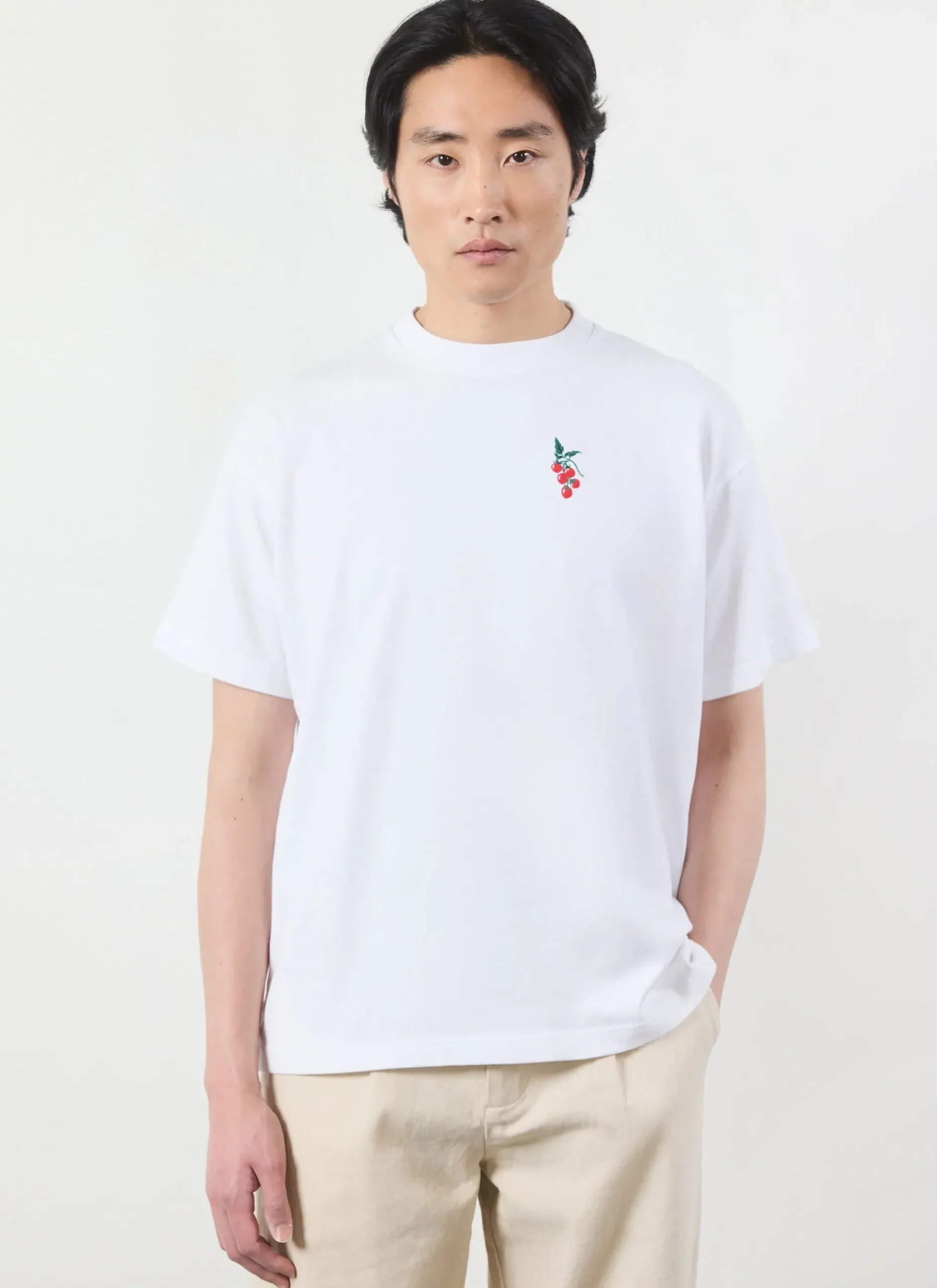 Percival White T-Shirts|Regular Fit T-Shirts^Tomato T Shirt White