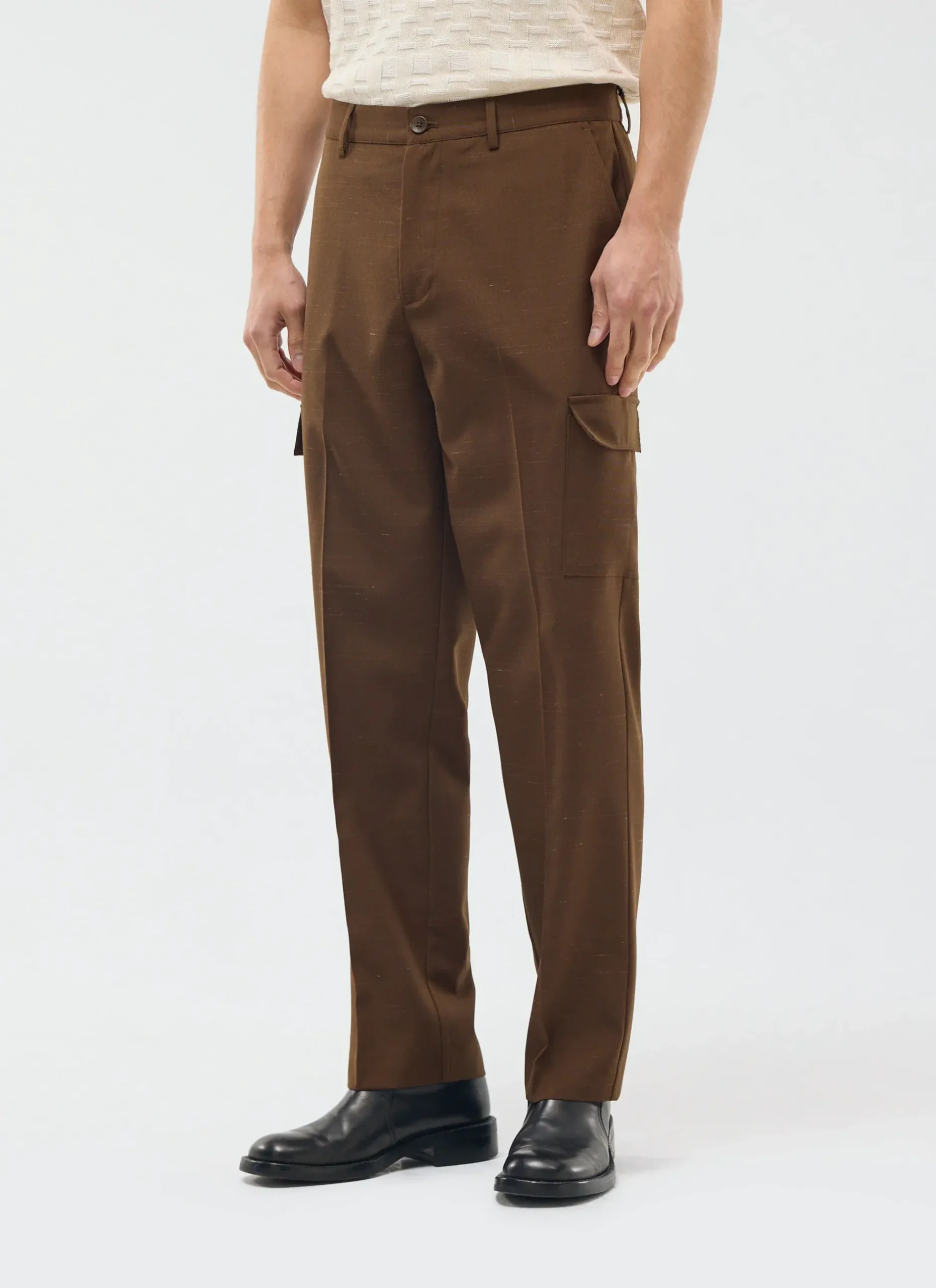 Percival Race Day Suits|Suit Trousers^Trentino Tailored Patch Pocket Trouser Brown