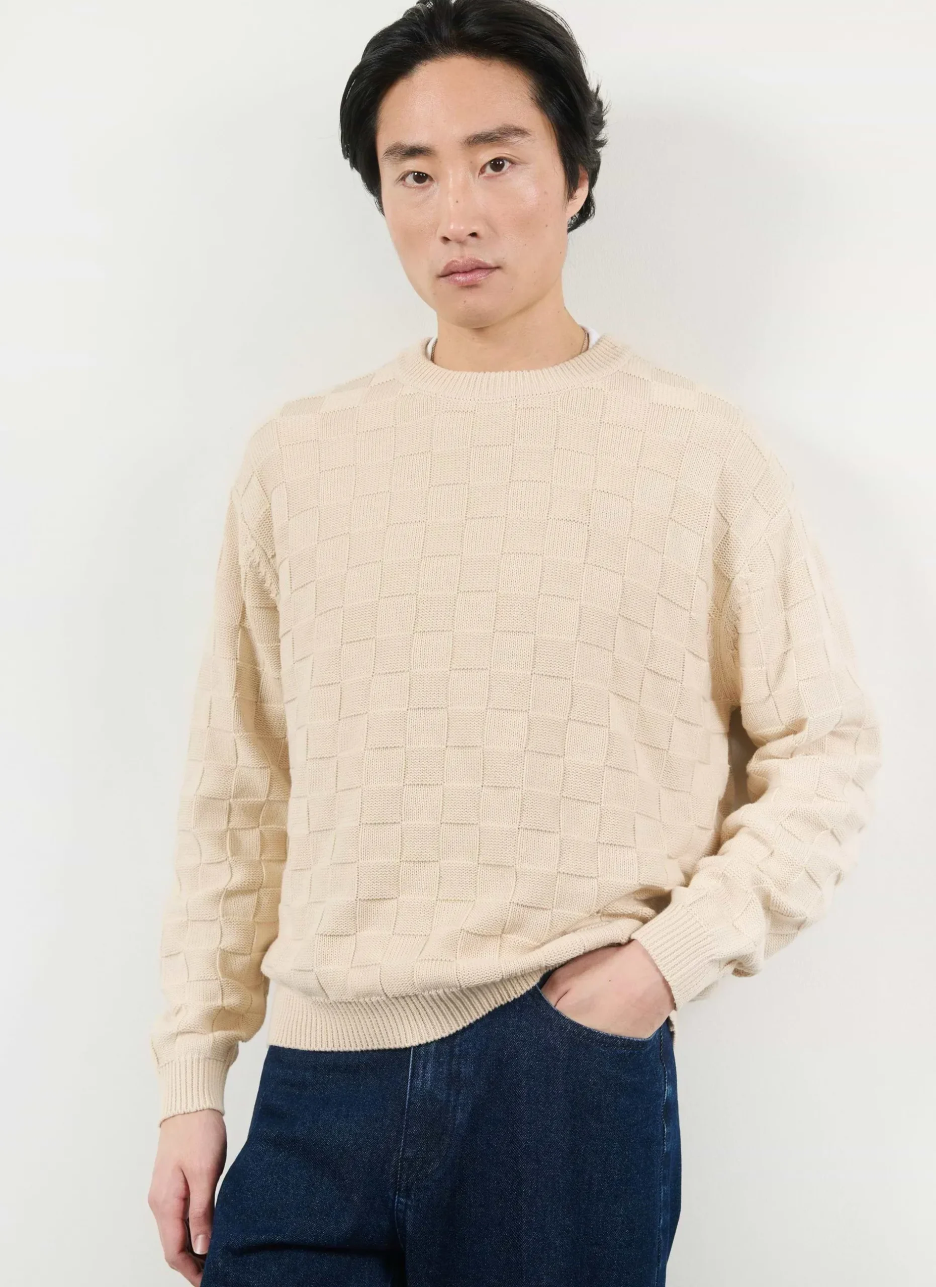 Percival Jumpers & Sweaters^Tuscany Knitted Jumper Ecru