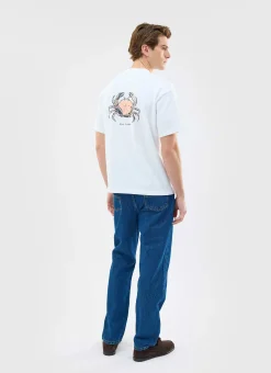 Percival White T-Shirts|Oversized T-Shirts^Une Crab Oversized T Shirt White