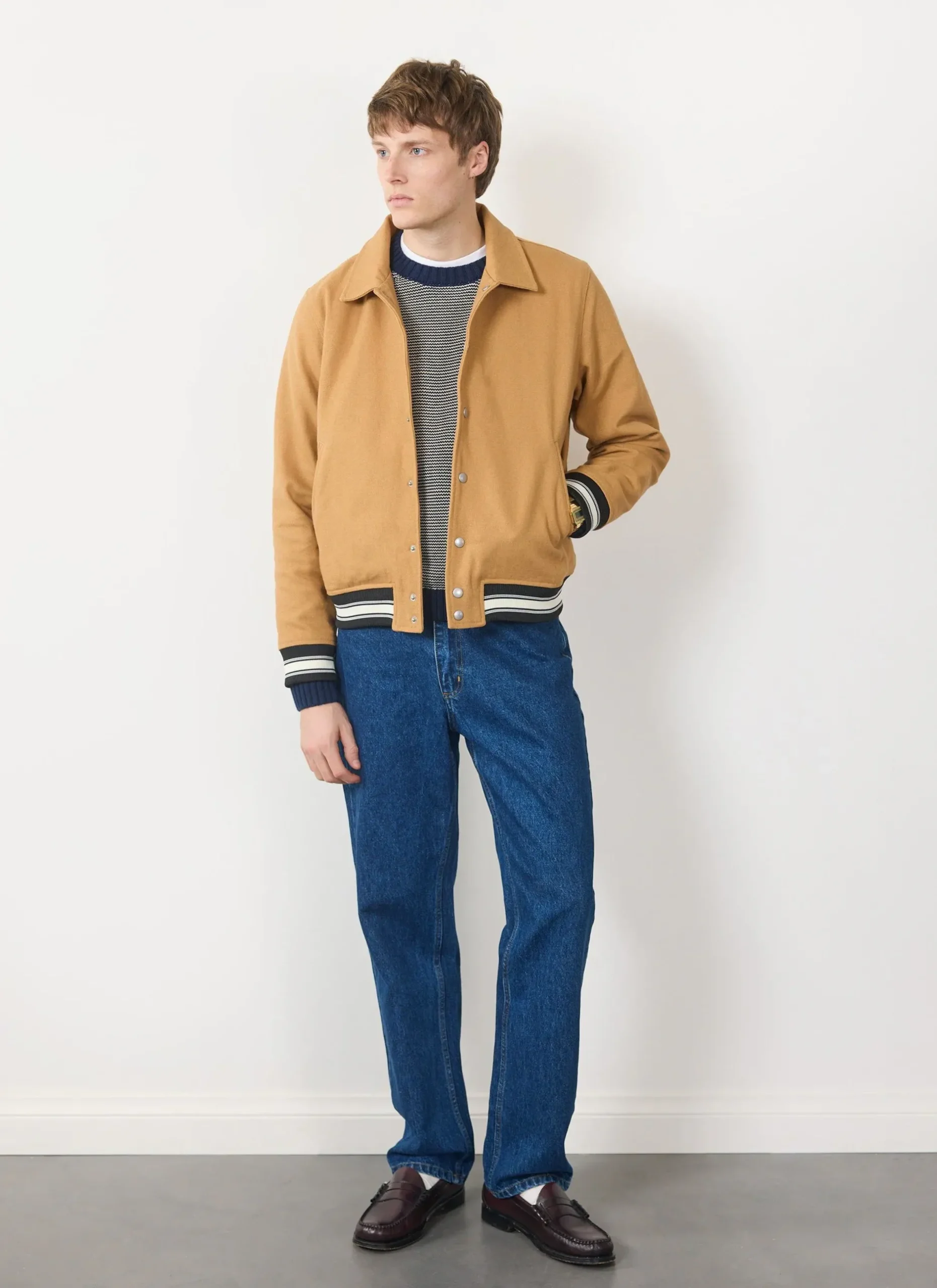 Percival Bomber Jackets|Jackets^Varsity Bomber Tan