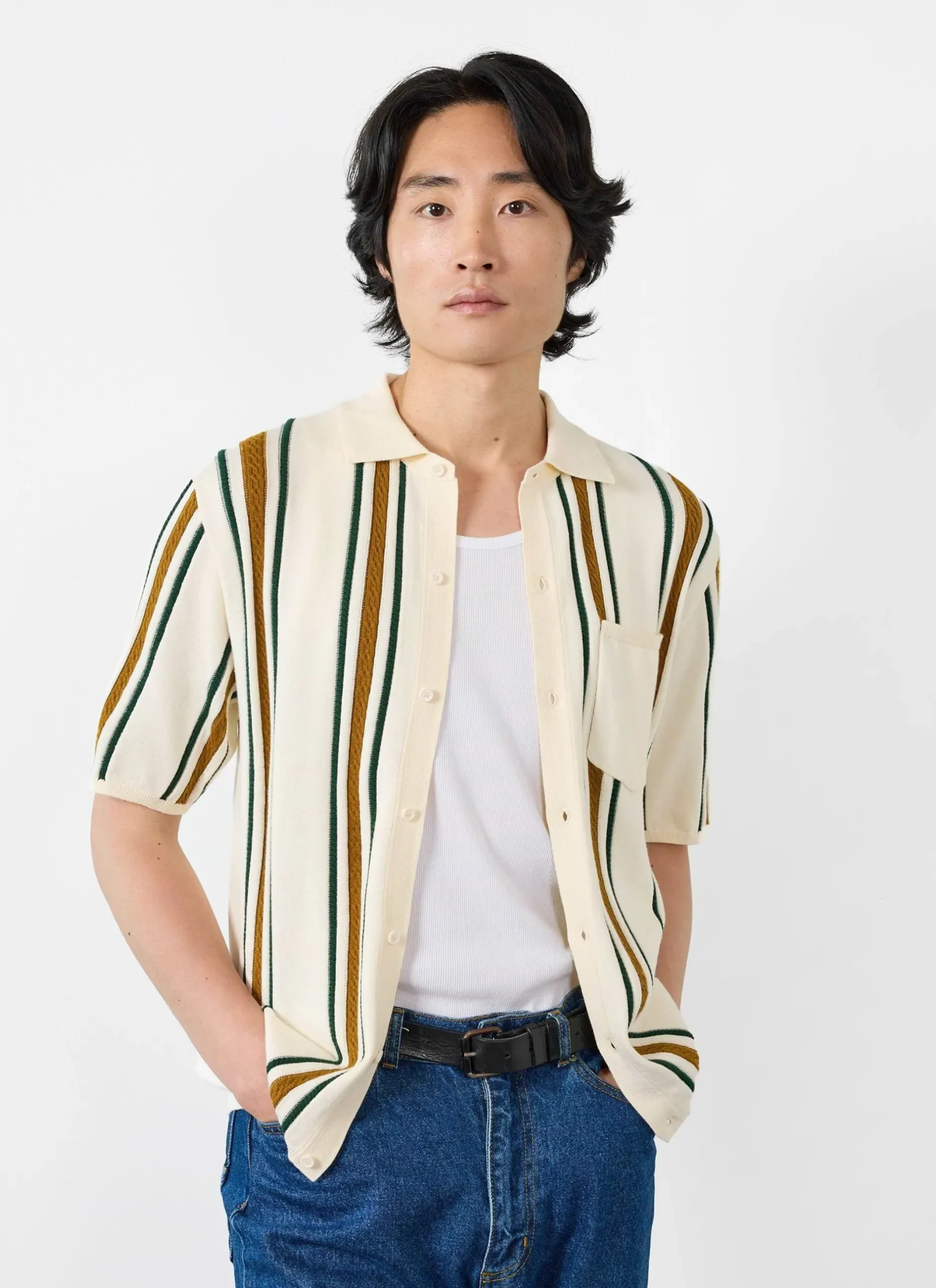 Percival Knitted Shirts|Knitted Polo Shirts & Knitted Shirts^Ventura Knitted Shirt Ecru