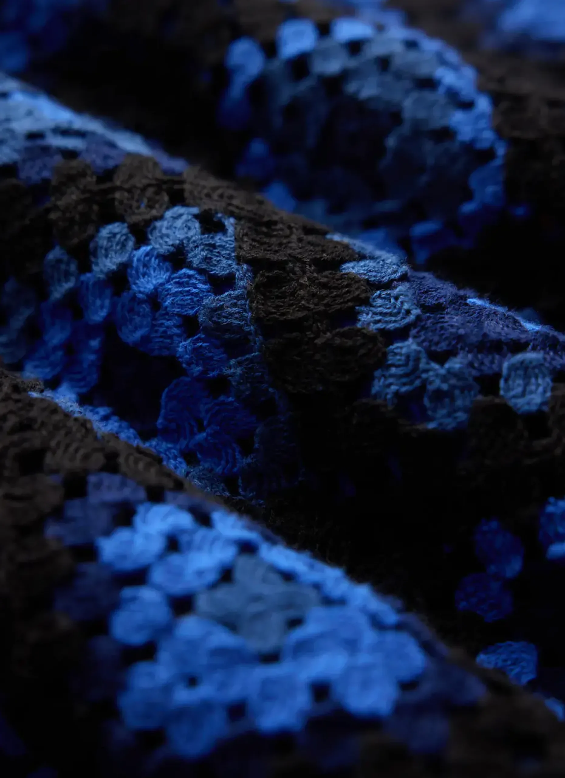 Percival Jumpers & Sweaters^Verso Crochet Knitted Crew Neck Jumper Indigo