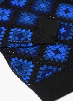 Percival Jumpers & Sweaters^Verso Crochet Knitted Crew Neck Jumper Indigo