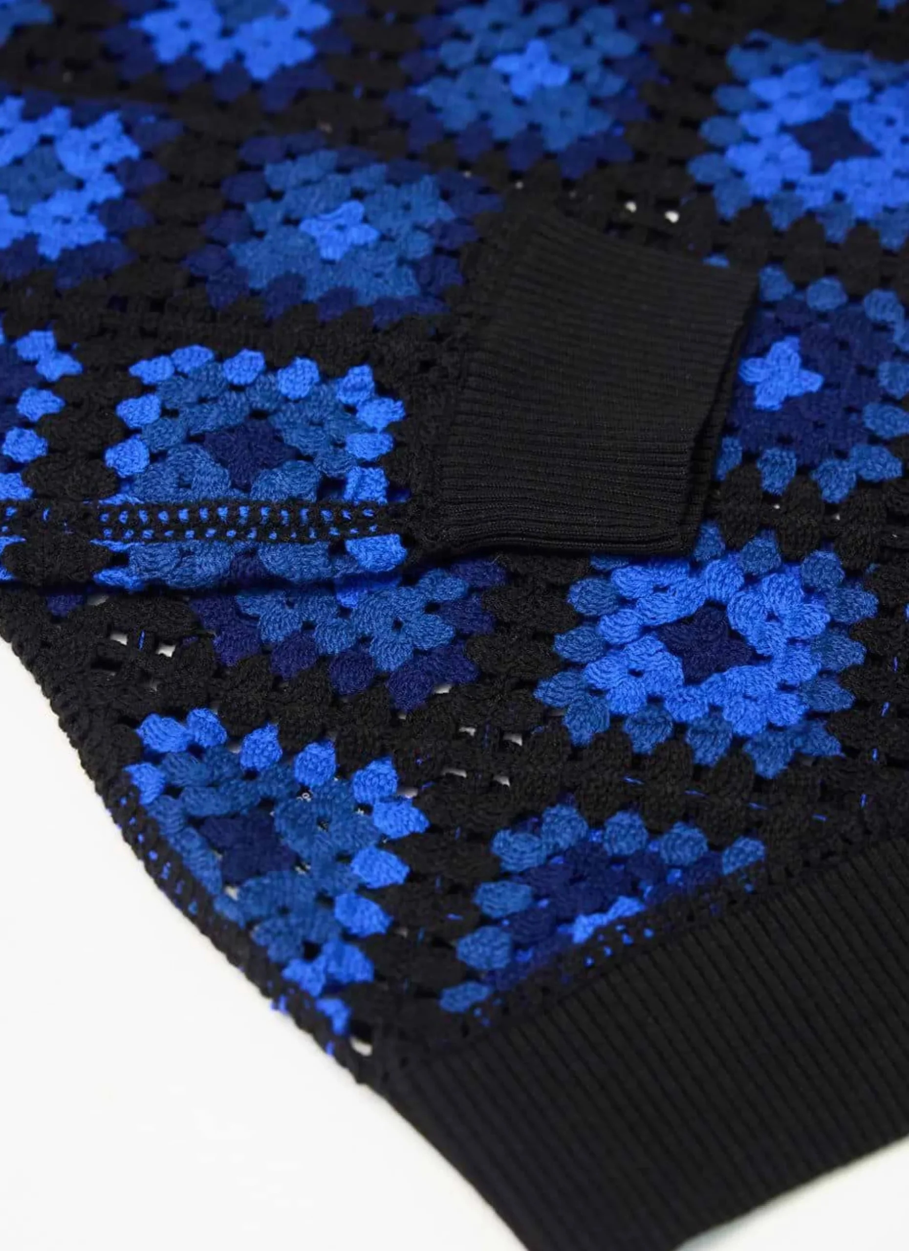 Percival Jumpers & Sweaters^Verso Crochet Knitted Crew Neck Jumper Indigo