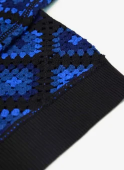 Percival Jumpers & Sweaters^Verso Crochet Knitted Crew Neck Jumper Indigo