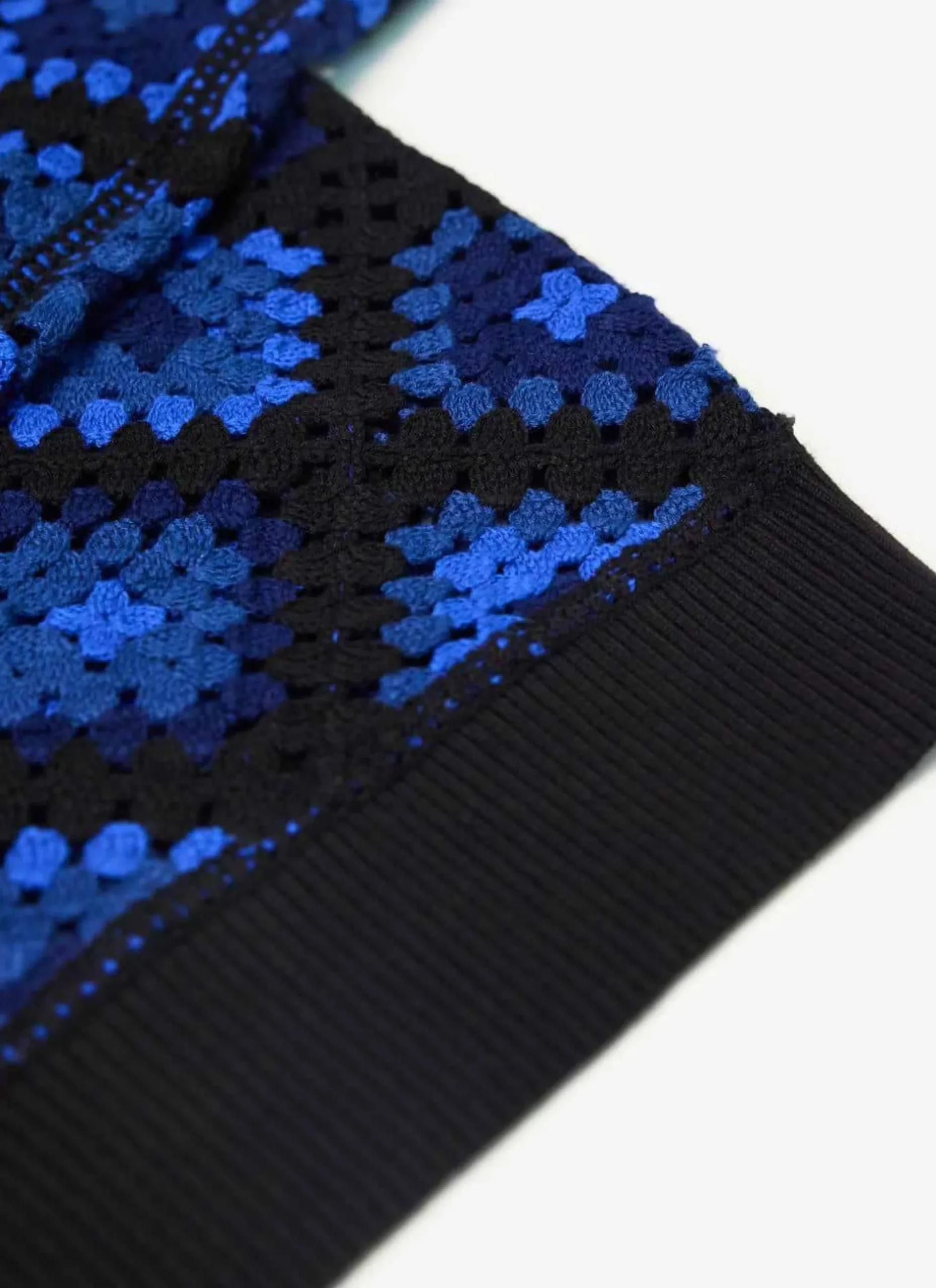Percival Jumpers & Sweaters^Verso Crochet Knitted Crew Neck Jumper Indigo