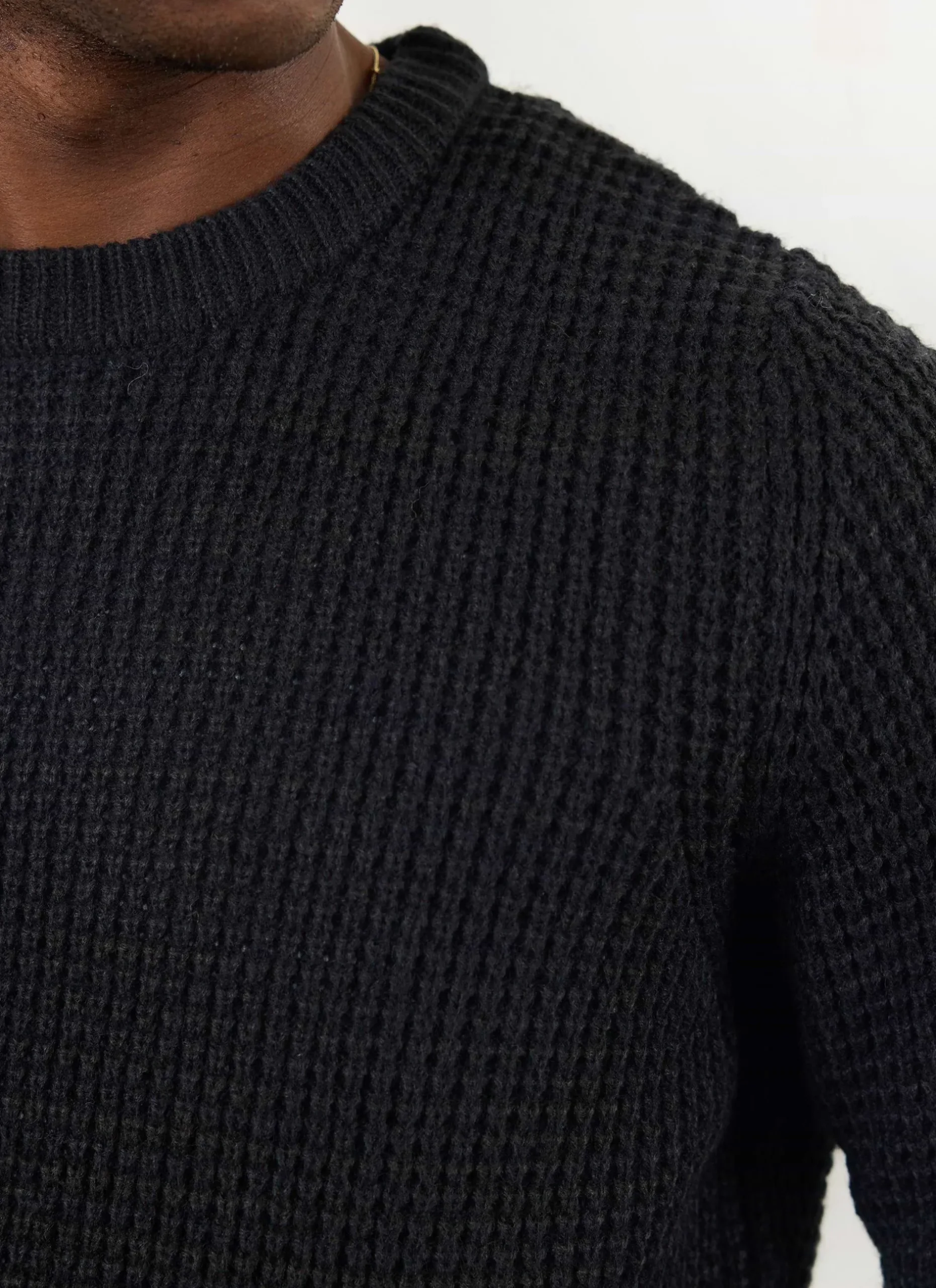 Percival Jumpers & Sweaters^Waffle Jumper Black