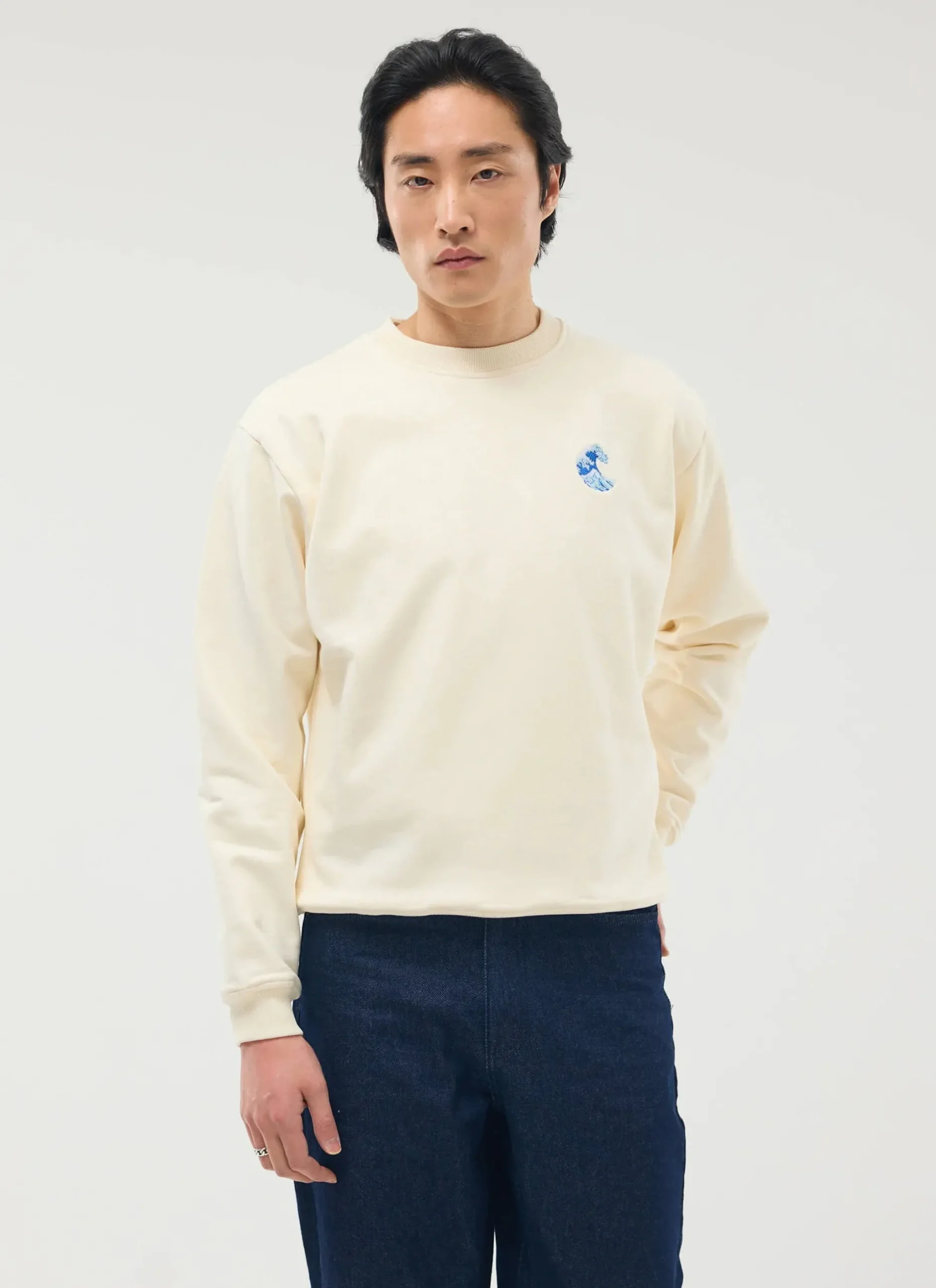 Percival Sweatshirts^Wave Sweatshirt Ecru