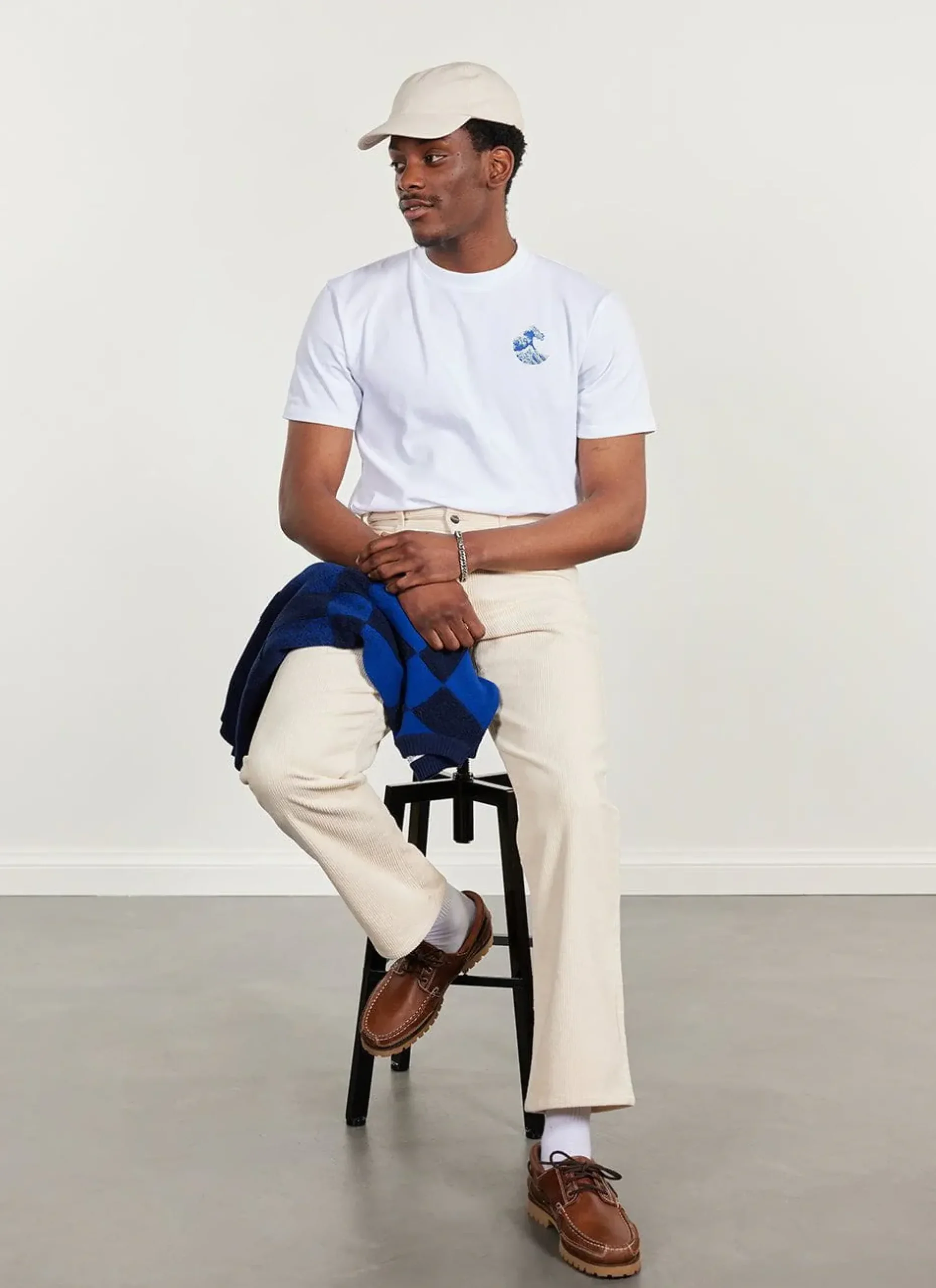 Percival White T-Shirts|Regular Fit T-Shirts^Wave T Shirt White