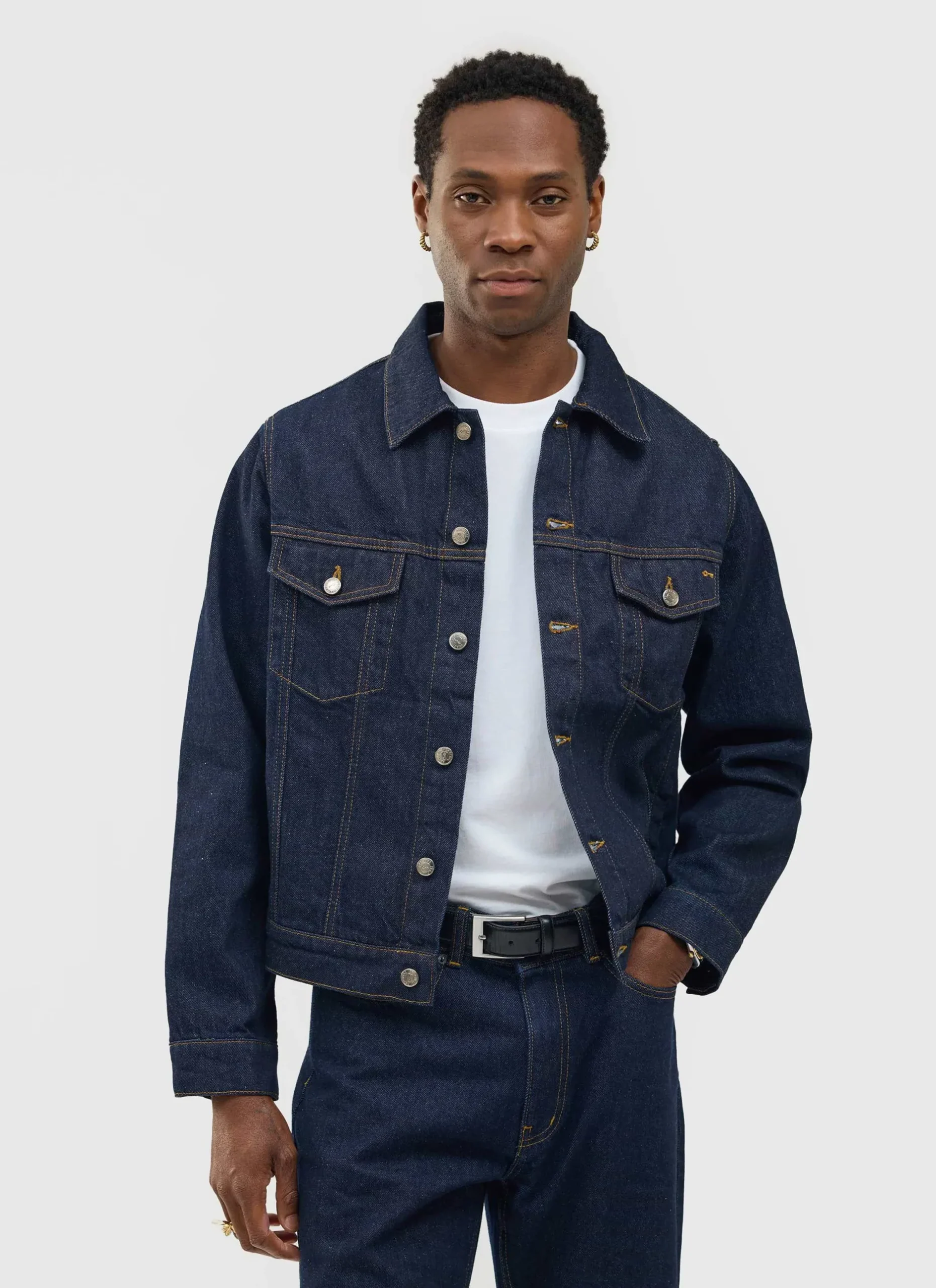 Percival Jackets|Denim Jackets^Western Trucker Jacket Dark Indigo