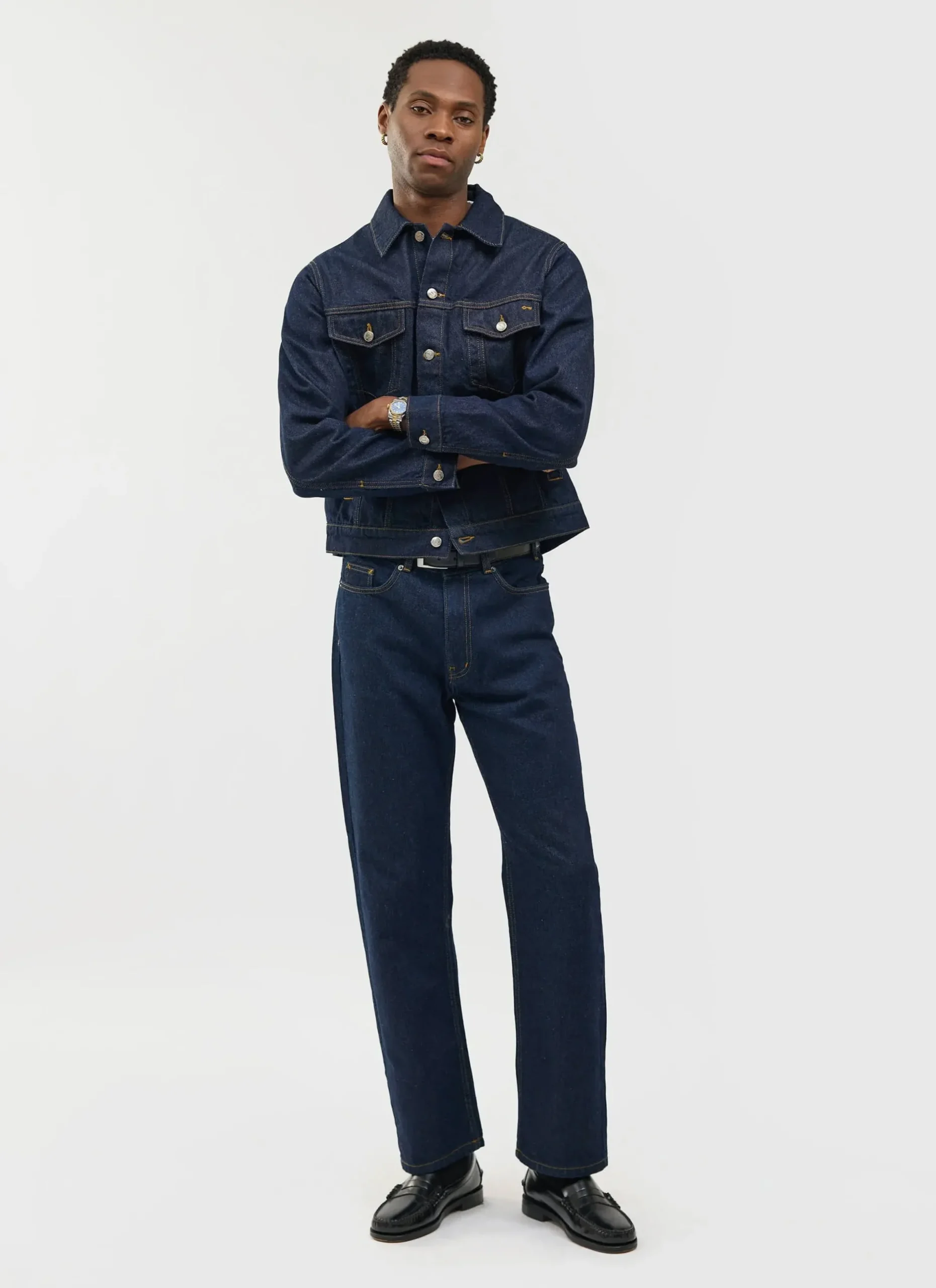 Percival Jackets|Denim Jackets^Western Trucker Jacket Dark Indigo