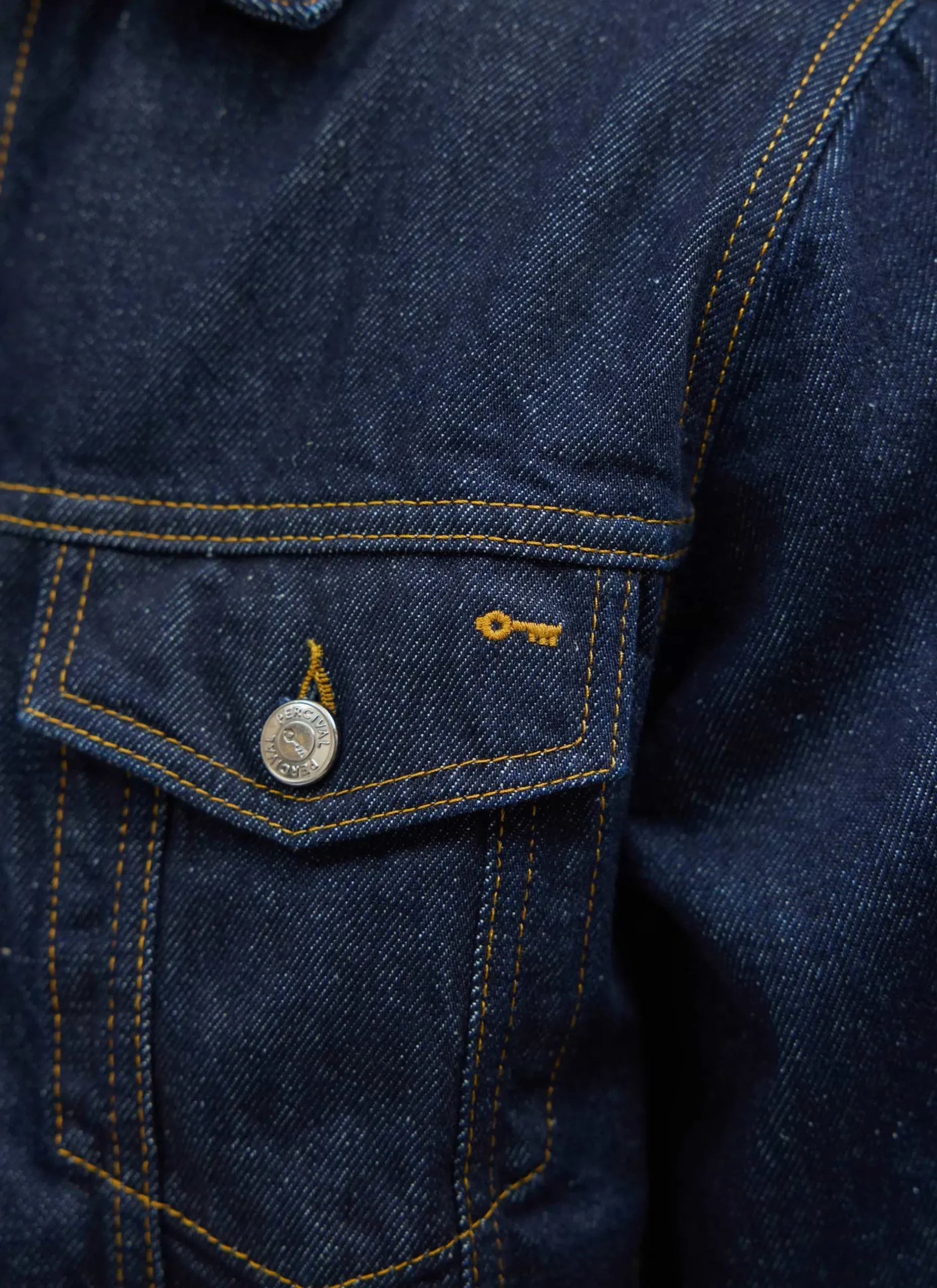 Percival Jackets|Denim Jackets^Western Trucker Jacket Dark Indigo