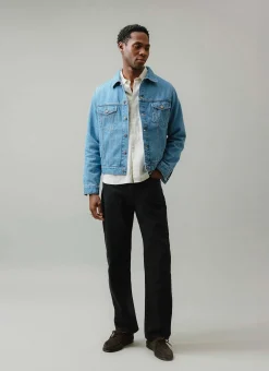 Percival Jackets|Denim Jackets^Western Trucker Jacket Light Wash Blue