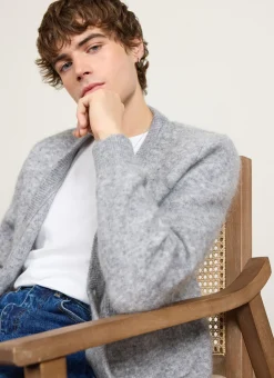 Percival Cardigans^White Glove Knitted Cardigan Grey