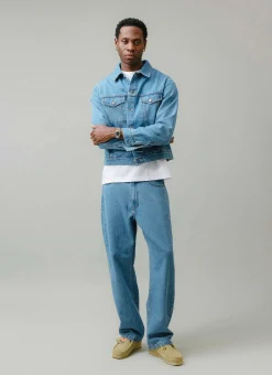 Percival Straight Leg Trousers|Wide Leg Jeans^Wide Leg Denim Jeans Light Wash Blue