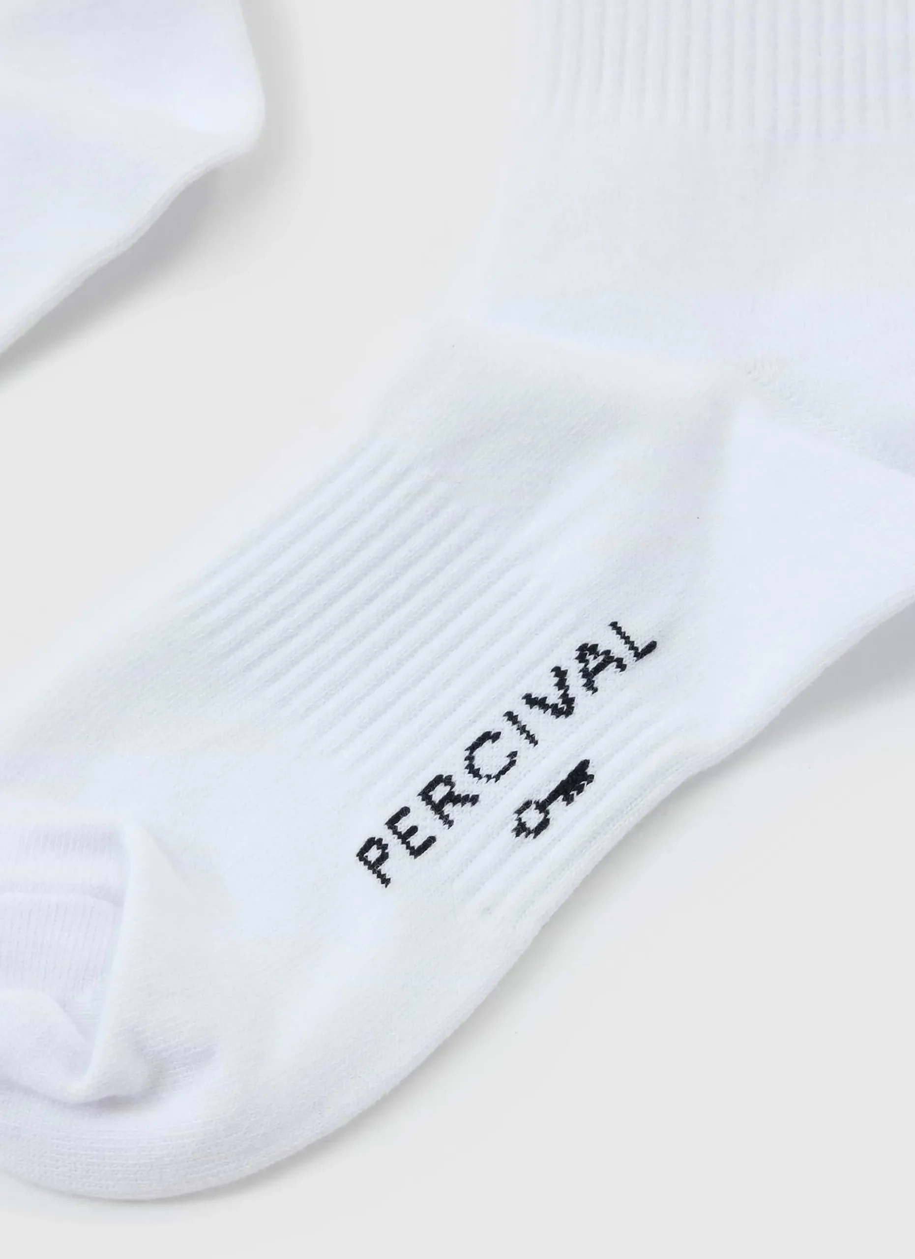Percival Socks^World Key Embroidered Socks White