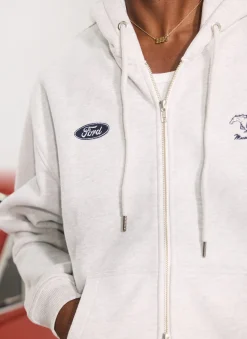 Percival Hoodies^Zip Through Hoodie Ath Grey