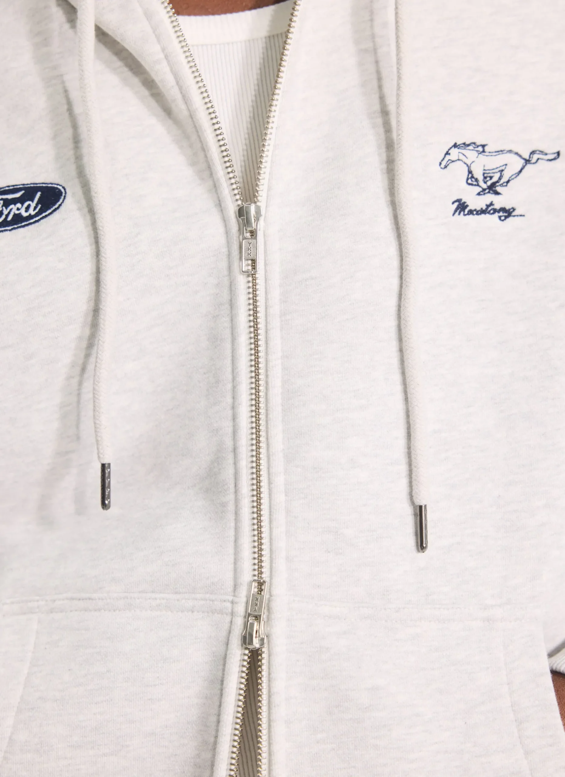 Percival Hoodies^Zip Through Hoodie Ath Grey